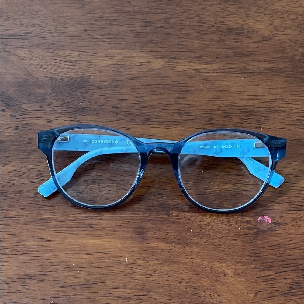 Converse Blue Round Eyeglasses in blue